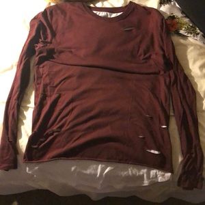 Ripped long sleeve shirt